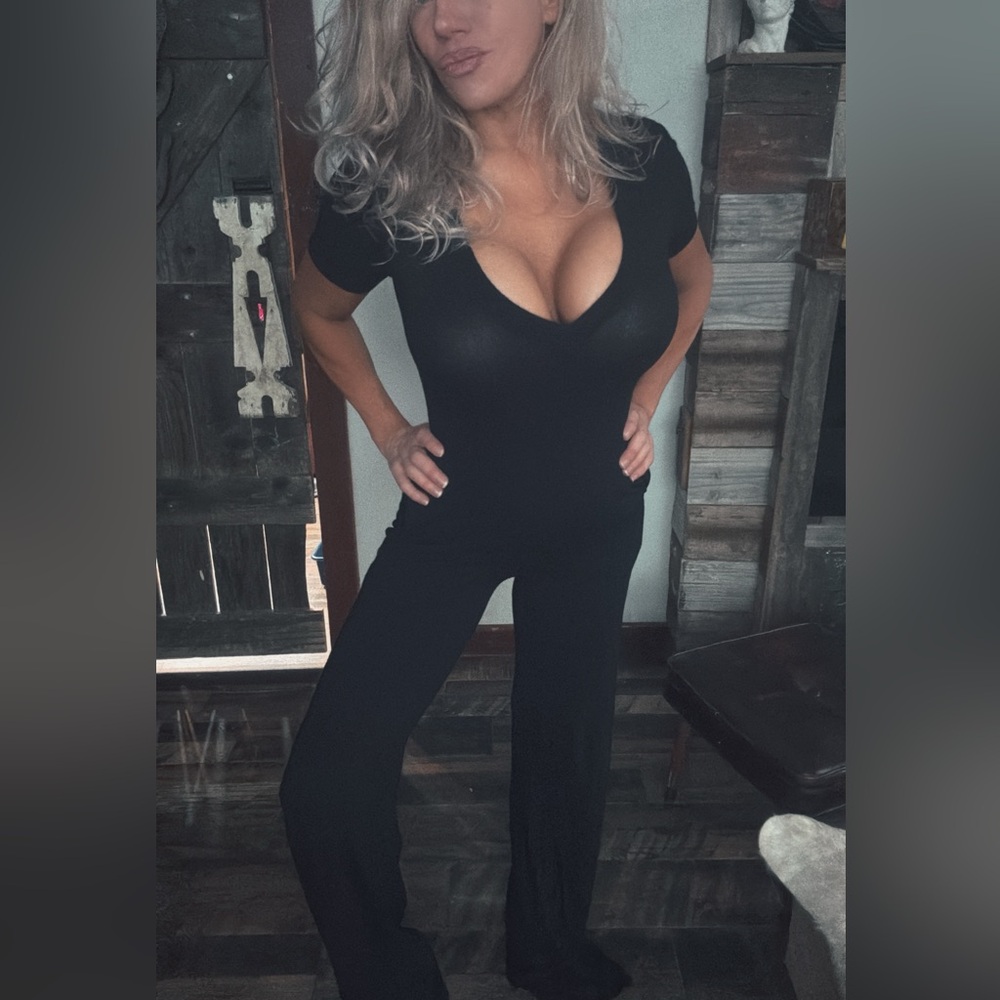 Black V-Neck Jumpsuit
